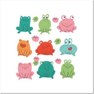 Kawaii Frogs Goblincore Cottagecore Aesthetic Reptile Art Posters and Art